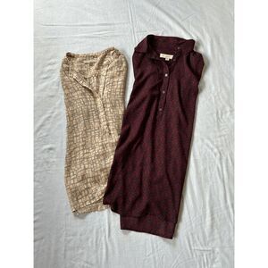 Banana Republic/ Loft Shirt Lot of Two Size XS Business Casual, Peach/Red